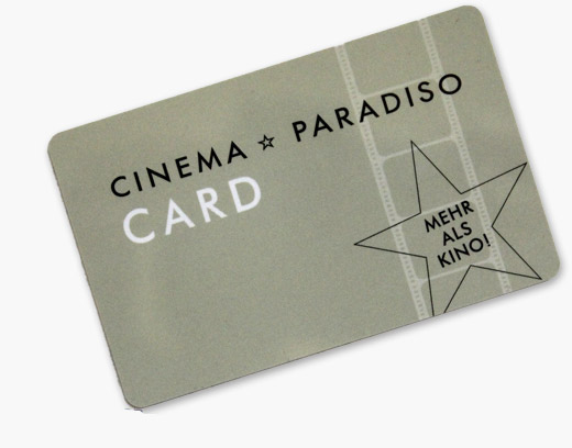 Plastikkarte für Kinos und Videotheken